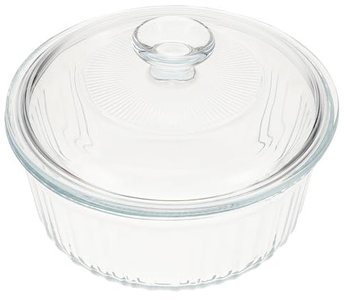 MAGICLULU Casserole En Verre Petite Cocotte Plat À Pâtisserie Avec Couvercle Rôtissoire Marmite En Verre Avec Couvercle Cocotte Ronde Récipients À Soupe Avec Couvercles Verre Verre À Haute
