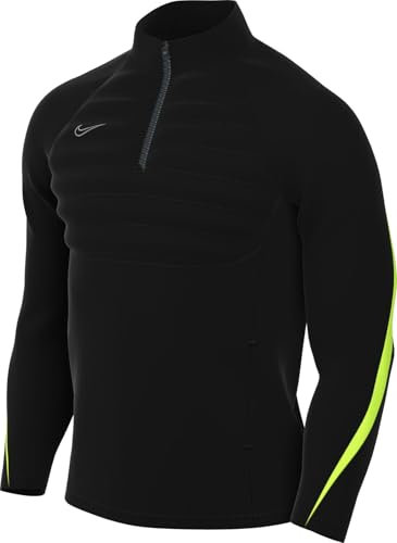 Nike Academy Winter Warrior Therma-Fit Global Fußballoberteil Mit Halbreißverschluss Für Herren, Black/Volt/Reflective Silv, FB6816-013, XL