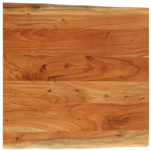 Xichuzi Tischplatte 40x40x3,8cm Quadratisch Massivholz Akazie Baumkante, Arbeitsplatte, Holzplatte, Schreibtischplatte, Waschtischplatte, Küchenarbeitsplatte - 370630