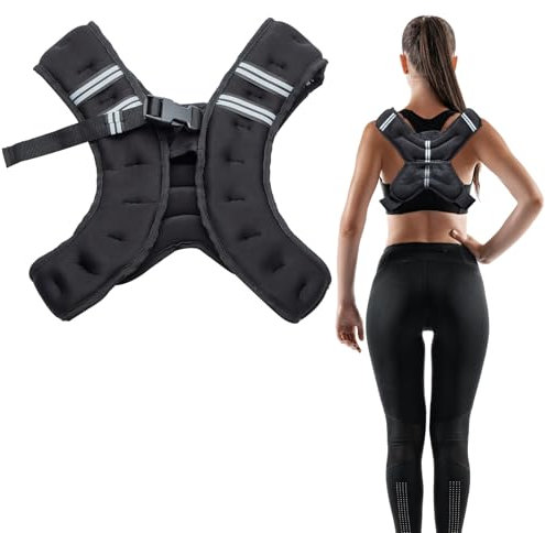 2.5kg 5kg 10kg Weight Vest for Men Women, Body Weight Vests for Training Workout, Running, Jogging, Cardio, Walking, Adjustable Weighted Vest Workout Equipment for Strength Training (Black, 2.5KG)