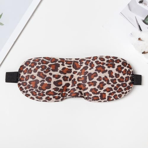 Lkw Ogechi 2 Stück Schlaf Augenmaske Lichtblockierend für Frauen und Männer, 3D Leopard Augenmaske zum Schlafen, Luxus Reise Schlafmaske, mit Verstellbarem Gurt, Komfortable Atmungsaktiv