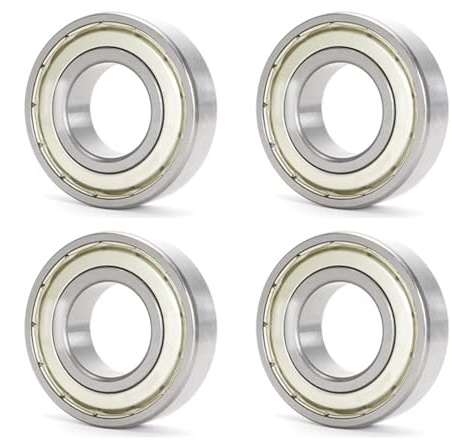 HAISHANG 4 Stück 605ZZ Kugellager 5mmx14mmx5mm Rillenkugellager | Chromstahl mit Metall Double Shielded Dichtung für Skateboard, Roller, Drehbank,Motor,Reparatur