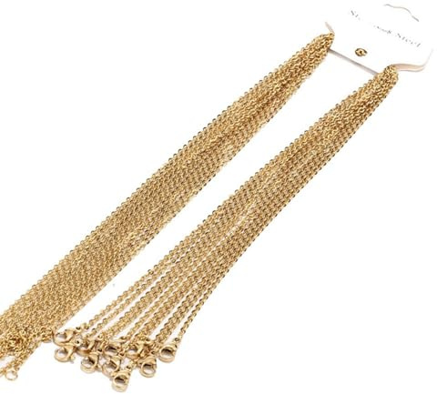 10 PCs Metall Halskette Mit Kabelkette Flat O Schmuck Handwerkskette Mit Hummerverschluss Schmuckzubehör Machen Accessoires