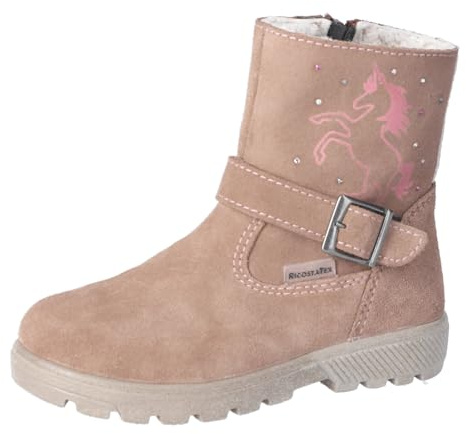 RICOSTA Mädchen Stiefel Amara, Kinder Stiefeletten, Weite: Mittel, lose Einlage, RicostaTEX, Bootee, Booties, halbstiefel, Schoko (260), 29 EU