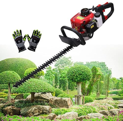 WEIMILOR 23.66cc 2 Cycle Gas Hedge Trimmer 1600W Extreme Power, 24 Professional Brush Cutter, Gasoline Engine With 30% Oil Saving For Estate Maintenance