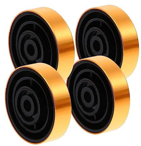 Gadpiparty 4 Piezas Almohadillas de Aislamiento Antivibración para Muebles y Equipos de Audio Paquete de Diseñadas para Altavoces Amplificadores y Tocadiscos Material de Alta y Color Dorado