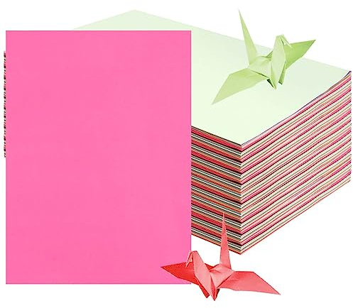 NGOSUET 500 Stück Buntes Papier A4 Tonpapier, 70g/m² Tonkarton A4 Bunt Bastelpapier Tonzeichenpapier Farbig, Buntpapier für Origami, Einladungen, DIY Scrapbooking