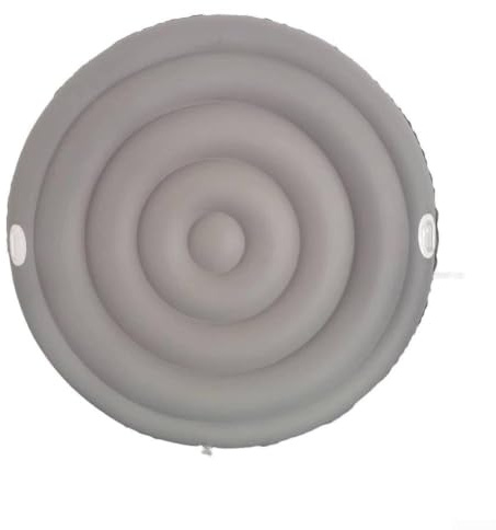 Inflatable Round Pool Cover 165cm PVC UV Resistant(165cm with h) | UV resistant PVC, 165cm diameter, retains heat, blocks debris, gray color finish