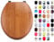 MSV Siège de toilette universel en bambou, couleur bois, dimensions 42,5 x 36,5 x 1,6 cm