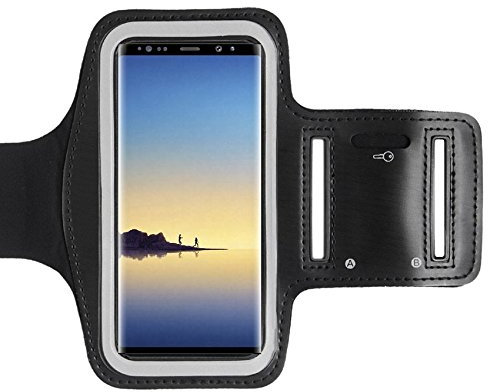 CoverKingz Brassard de Sport pour Samsung Galaxy Note 8 - Brassard pour Smartphone, Accessoire de Sport avec Poche pour Les clés Galaxy Note 8 - Accessoire Sport, Brassard téléphone Portable Noir