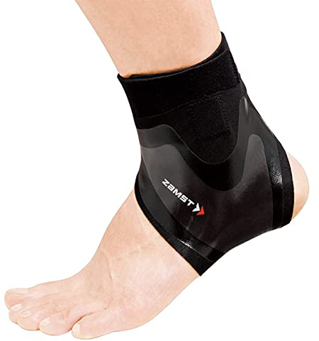 Zamst Filmista Ankle Ultra-Dünne Sprunggelenkbandage - Verstellbare Stabilisierende Bandage Fußgelenk für Verstauchte Knöchel - Zum Sport (M, Left)