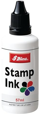 Shiny SHI-40600 Self-Inking Stamp Refill Ink by 2oz, Black Ink