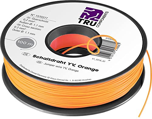 TRU COMPONENTS 1567887 Schaltdraht Yv 1 x 0.20mm² Schwarz 25m