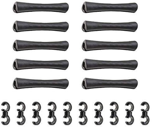 OTOTEC 10Pcs Bicycle Cable Frame Housing Protectors Guides Protective Sleeves & 10Pcs Cable Clips Rotatable S Guide Hooks Black