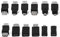 Paquet de 12 Adaptateur Cable Mini USB 2.0, Cable USB Female to Micro-USB Female kit Adaptateur USB OTG Multiples Micro Mini USB2.0 Mâle vers Femelle convertisseurs Connecteurs