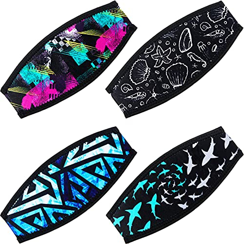 Tauchmaske Slap Straps Abdeckung Neopren Tauchen Schwimmen Wasserdichte Maskenband Abdeckung Tauchen und Schnorchel Gurt für Männer und Frauen Wassersport 4 Stück
