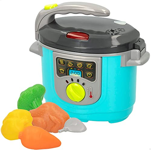 ColorBaby PlayGo Robot de Cocina eléctrico de Juguete, Juguete de Cocina, Juguetes de hogar, con Sonidos, con Alimentos de Cocina, 3 Pilas AAA Incluidas, +3 años