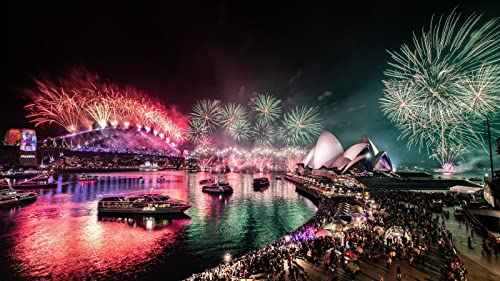 Australien Sydney Bay Schönes Feuerwerk Diy 5D Diamond Painting By Number Unique Kits Home Wall Decor Crystal Strass Wall Decor