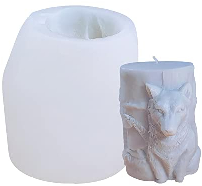 Wolfform Sirius Kerzenform Wolf Silikonform für Kerze Wolf Harz Form 3D Tier Silikonform Cartoon Form Epoxidharz Form Dekoration Form Gips Kerze Aroma Fondant Mousse Seife Form