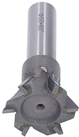Fresa de Cola de Milano de 50 Mm, Fresa de Cola de Milano de Carburo Endurecido de Vástago Recto de 6 Flautas para Mecanizar Acero Inoxidable Y Otros Materiales
