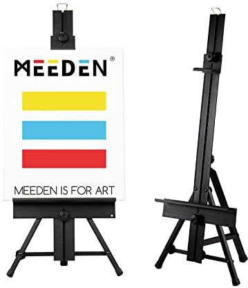 MEEDEN Tischstaffelei aus Aluminium, Verstellbare Ausstellungsständer Hochzeit, Kunststaffelei für Gemälde, Fotos und Schilder, Hält Leinwand oder Tafeln bis zu 60cm