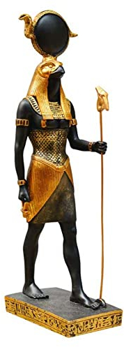 Ägypten-Gott-Harz-Statue Horus God of Realm Figur, Heimtextilien Antikes Pharaonen-Skulpturenhandwerk, Für Zuhause, Büro, Schlafzimmer, 2,9 X 4,7 X 13 Zoll