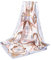 GLORIS Seidenschal Damen 90x90cm Grau Rosa Elegante Seidentuch Haare Halstuch Elegant Satintuch Seide Bandana Tuch Kopftücher Ansatz Scarf