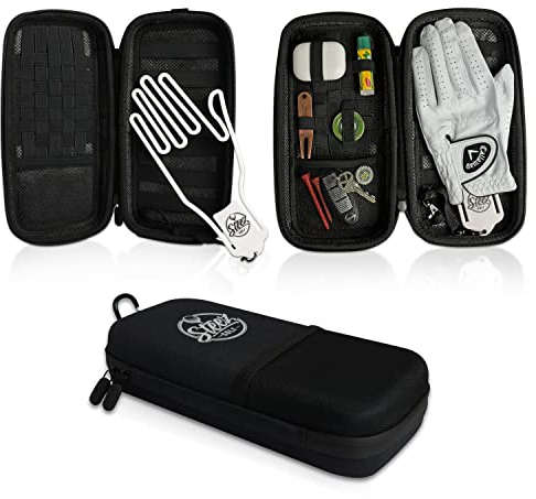 Steez Golf Stash Case – geruchsdichte Aufbewahrungsbox, Golftaschen-Organizer, Abnehmbarer Golf-Handschuhhalter und steifer Former, perfekt für Golf-Zubehör, Zigarren-Caddy, Flasche und Kräuterhalter