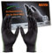 Supreme TTF Extra Strong 8.0 mil Thickness Orange HD Nitrile Powder Free & Latex Free Diamond Grip Gloves Box of 50 Gloves (Black, Large (Size 9))