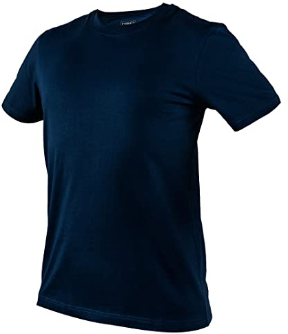 NEO TOOLS Kurzarm-T-Shirt, marineblau, aus weichem Strickstoff, Gewicht 180g/m2, Größe S-XXXL, Logo im Nacken, Rundhalsausschnitt mit Gummiband (as3, alpha, m, regular, regular)