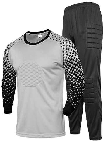 Fußball Torwarttrikot Junge Torwartbekleidung Anzug Hose T-Shirt Langen Ärmeln Jogging Sport 4-13 Jahre alt