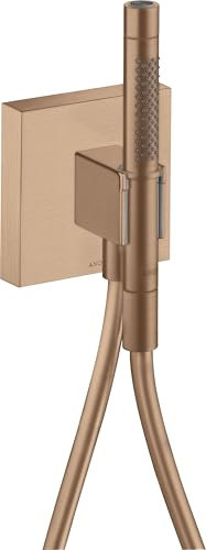 hansgrohe AXOR Starck ShowerCollection Portereinheit 12 x 12, mit Stabhandbrause 2jet und Brauseschlauch, 12626310, Farbe: Brushed Red Gold