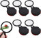 Cobee Mini Lupe, 5er Pack Tasche Lupe Faltbar 10 fache Vergrößerung mit Drehbarer Schutzhülle Holster zum Lesen, Kartenetiketten Lesen von Kleingedrucktem und für Bastler,Lupe Klein 2,16 Zoll