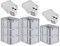 PROREGAL SuperSparSet 8x Eurobox NextGen Grip mit Scharnierdeckel und schwarzen Schiebeschnappverschlüssen, HxBxT 22x30x40cm, 20 L, Grau, Griffe geschlossen, Eurobehälter, Transportbox