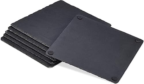 Generico Aurora Store 6 Piatti Piani Rettangolare Ardesia varie dimensioni Nero Pietra Naturale da Sushi Ristorante Cucina Vassoio Tagliere Portata 12x23