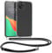kwmobile Crossbody Case Compatible with iPhone 15 Case - Clear TPU Phone Cover w/Lanyard Cord Strap - Transparent/Black