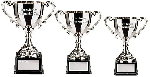 County Engraving Personalised Nickel Plated Canterbury Prestigious Presentation Cup Trophy Award, Ideal For Any Sport - Enter Your Own Custom Text (Medium)