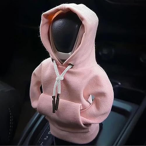 Firulab Levier Vitesse Voiture, Sweat à Capuche Bouton Changement Vitesse, Sweat à Capuche drôle Levier Vitesse Universelle, décorations intérieures Voiture, Rose