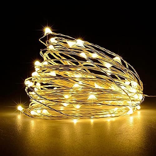 Jsdoin Cadena de Luces, Guirnalda Luces 10M 100 LED, para Navidad, Habitacion, Fiesta, Jardín, Bodas, Compleaños Luces de Hadas (Blanco Cálido)
