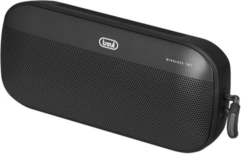 Trevi XR 8A18 Altoparlante Portatile Bluetooth 12W, Ingressi USB e Micro SD, Funzione TWS, Risponditore Vivavoce con Microfono Incorporato, Batteria Integrata, Nero