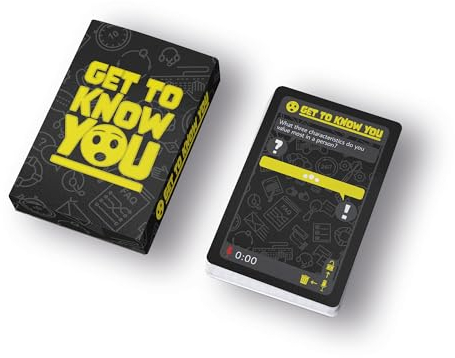 Get to know you - The Deep Talk Card Game! | Less small Talk & More Meaningful Conversations for Any Group | Icebreaker Game | with 52 Playing Cards Made in Germany