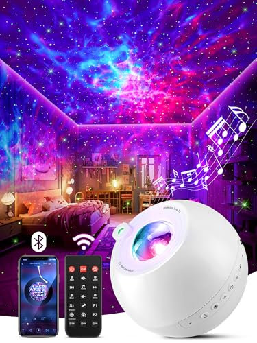 Night Light Kids Room Decor 9 10 11 Year Old Girls Gifts Teen Boys Gifts Galaxy Projector Star Projector Led Lights for Bedroom Decor Bedroom Accessories Lava Lamp,15 Colors+15 White Noise+Bluetooth