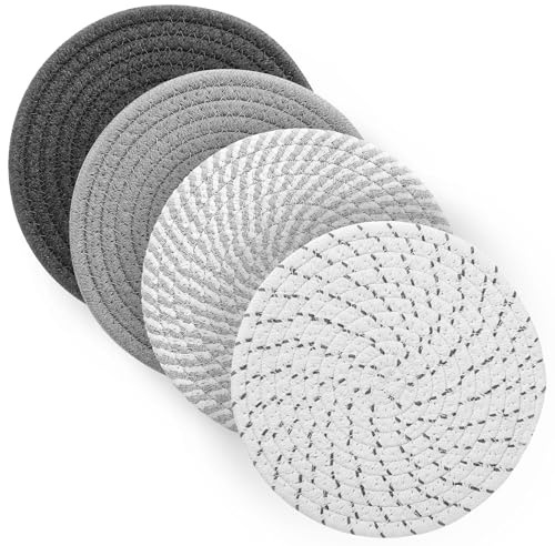 Ueixieo 7 Trivets for Hot Dishes, Hot pots and Pans, 4 Pcs Pot Holders for Kitchen,Heat Resistant Hot Holders are Used to Protect Your Furniture and Tables, Professional Home Essentials