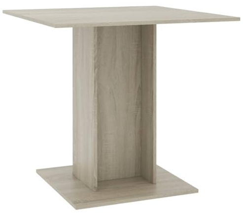 Pxznbe Esstisch Küche Sonoma Eiche 80 x 80 x 75 cm aus Spanplatte Minimalistischer Stil Wohnzimmertisch Restaurant Essbereich zum Platzieren von Speisen und Getränken anderer Dekorationsartikel
