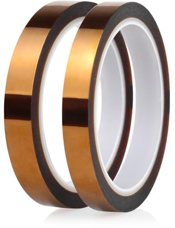 BOMEI PACK Ruban Polyimide Résistant Aux Hautes Températures - 2R Thermorésistant Sans Résidu Pour l'Isolation Des Circuits Imprimés (10mm*33m)