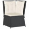 vidaXL Garten Ecksofa, Mittelsofa mit Kissen, Modular Loungesofa für Garten, Gartensofa Gartensessel Gartenmöbel, Schwarz Poly Rattan