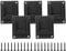 sourcing map 5pcs Battery Holder Wall Mount Dock Rack Tool Holder for 14.4/18V Battery,Black