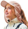 TOP-EX Damen Sonnenhut Pferdeschwanz UV Schutz Basecap mit Nackenschutz Wasserdicht Outdoor Hut Sommer Fischerhut Safari Wanderhut Rosa S