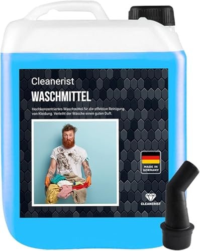 Cleanerist | 10L Universal-Waschmittel Vorratspack, 400+ Waschladungen - tiefenreine Sauberkeit, konzentrierte Reinheitsformel, angenehmer Frischeduft, bei 20°C-95°C für Color, Weiß & Dunkel