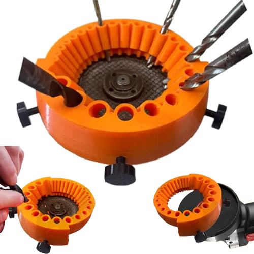 Drill Bit Sharpener, Power Drill Bit Grinding Attachment, Old Drill Bit Grinder, Giant Blade Angle Grinder for Grinding Drill Bits, 2 to 13 Mm Drill Bits for Grinding 125 Mm Grinder (1 pack)